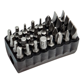 Klein Tools 32526 with PVC block storage keeps standard bits organized and easy to access.
