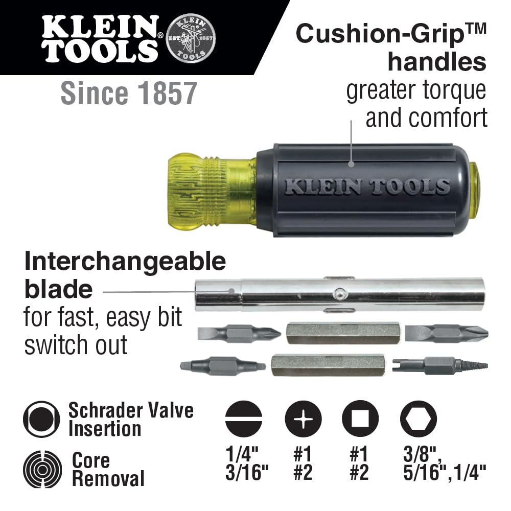 Klein Tools 32527 Schrader bit for valve installation and core removal