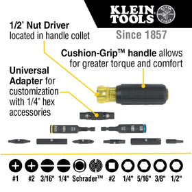 Klein Tools 32527HD KNECT tips close-up for precise bit engagement.