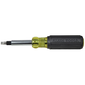 Klein Tools 32557 interchangeable shaft with six universal tips for versatility.