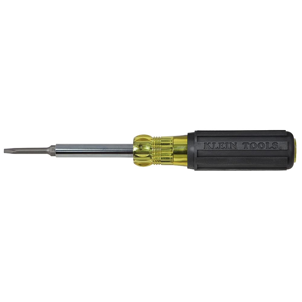 Klein Tools 32560 multi-bit screwdriver with extended reach for tight, hard-to-reach fasteners