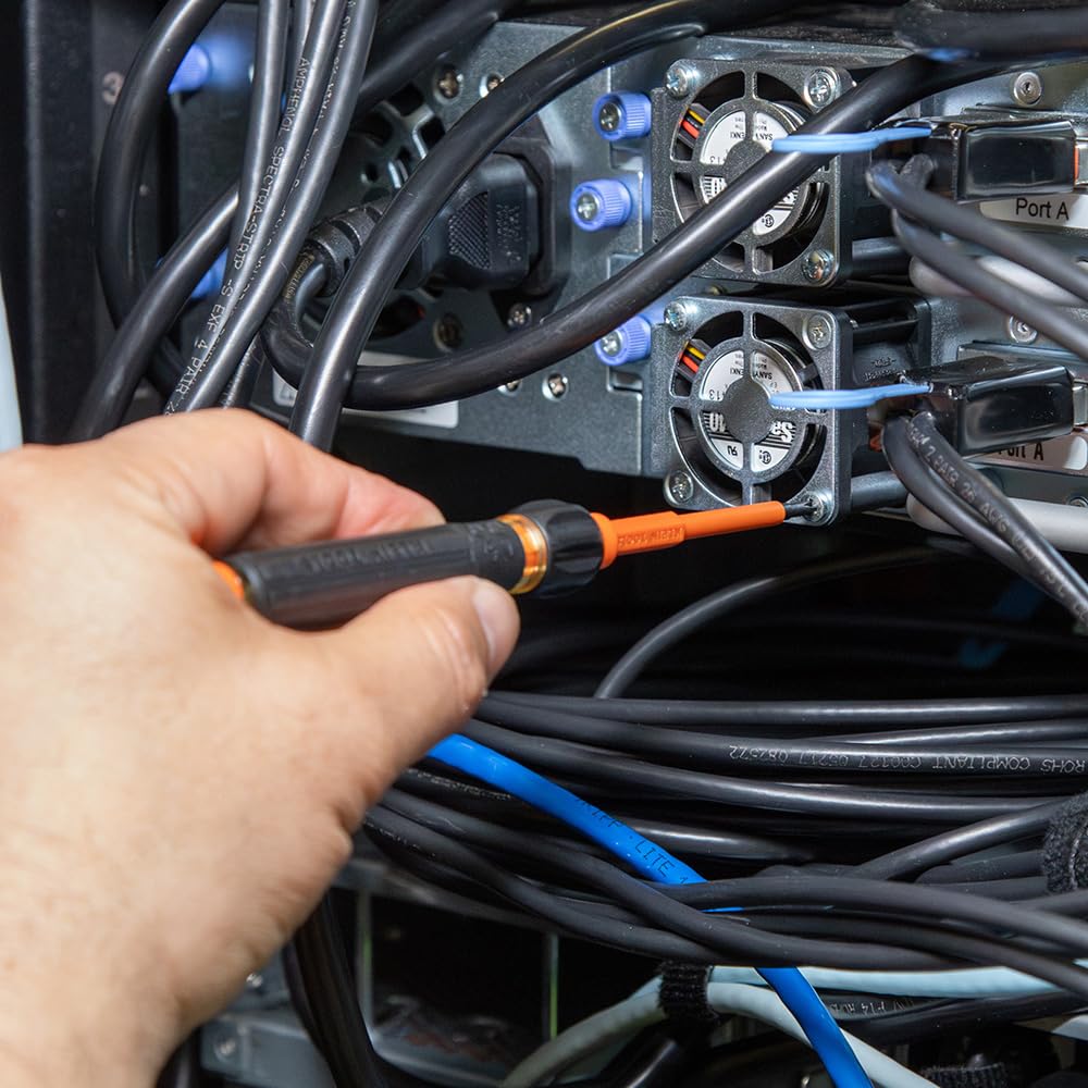 Klein Tools 32584INSR slotted blades enable torque in tight spaces.