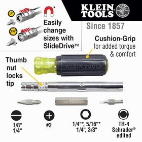 Klein Tools 32596 magnetic hex drivers simplify holding metal screws on the job