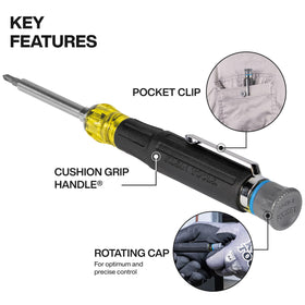Klein Tools 32611P pocket clip keeps the driver secure on the go.