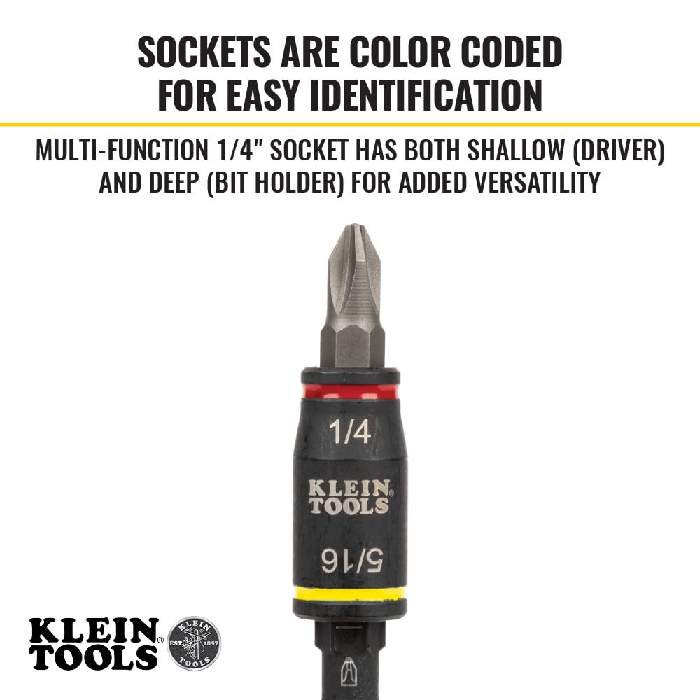Klein Tools 32768 1-4 inch shallow hex drive ready for tight spots.