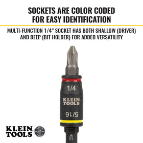 Klein Tools 32768 1-4 inch shallow hex drive ready for tight spots.