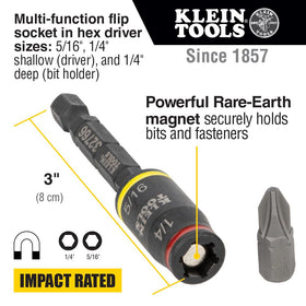 Klein Tools 32768 5-inch blade extended reach for deeper fasteners.