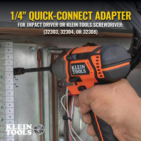 Klein Tools 32768 rare-earth magnet securely holds bits and fasteners.