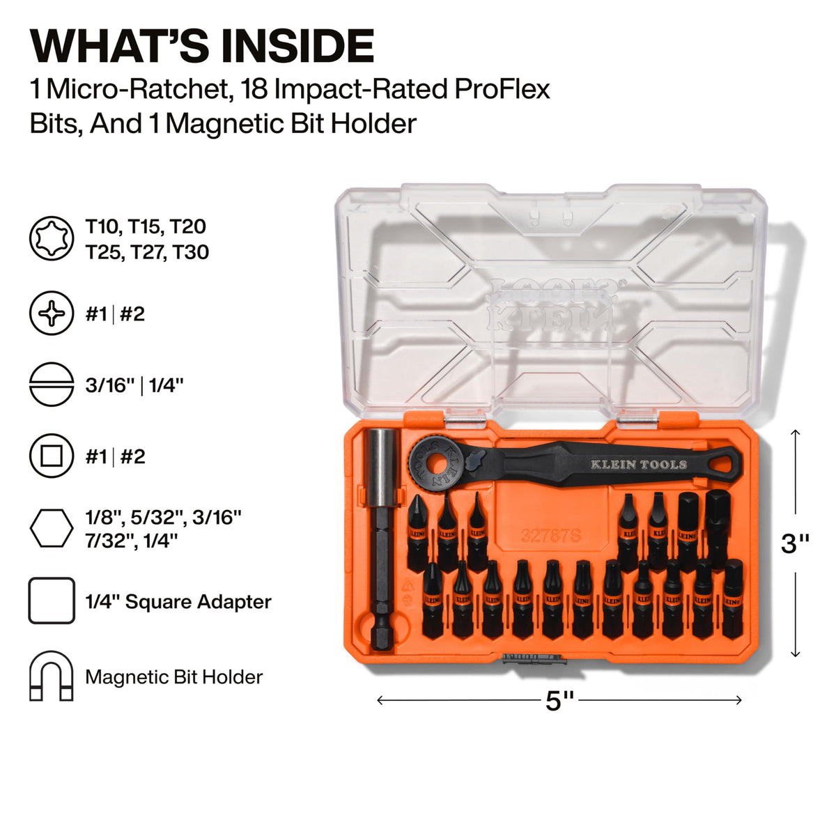 Klein Tools ProFlex bits provide flexible torque for varied fasteners.