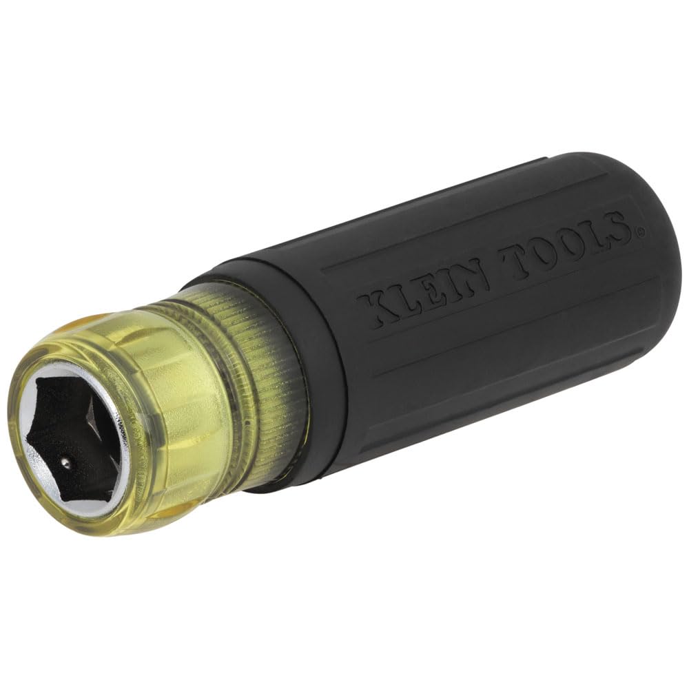 Klein Tools 328091 all-in-one driver in use on a fastener task