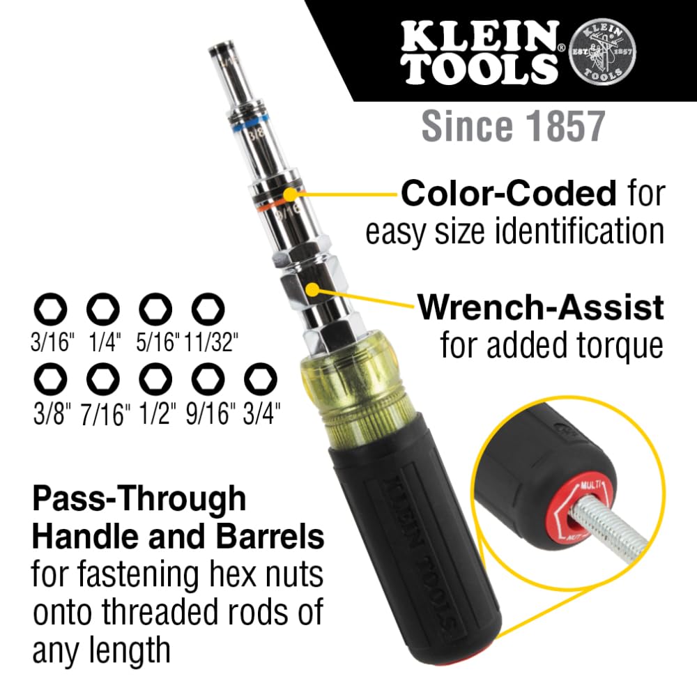 Klein Tools 328091 color-coded size ends aid rapid selection