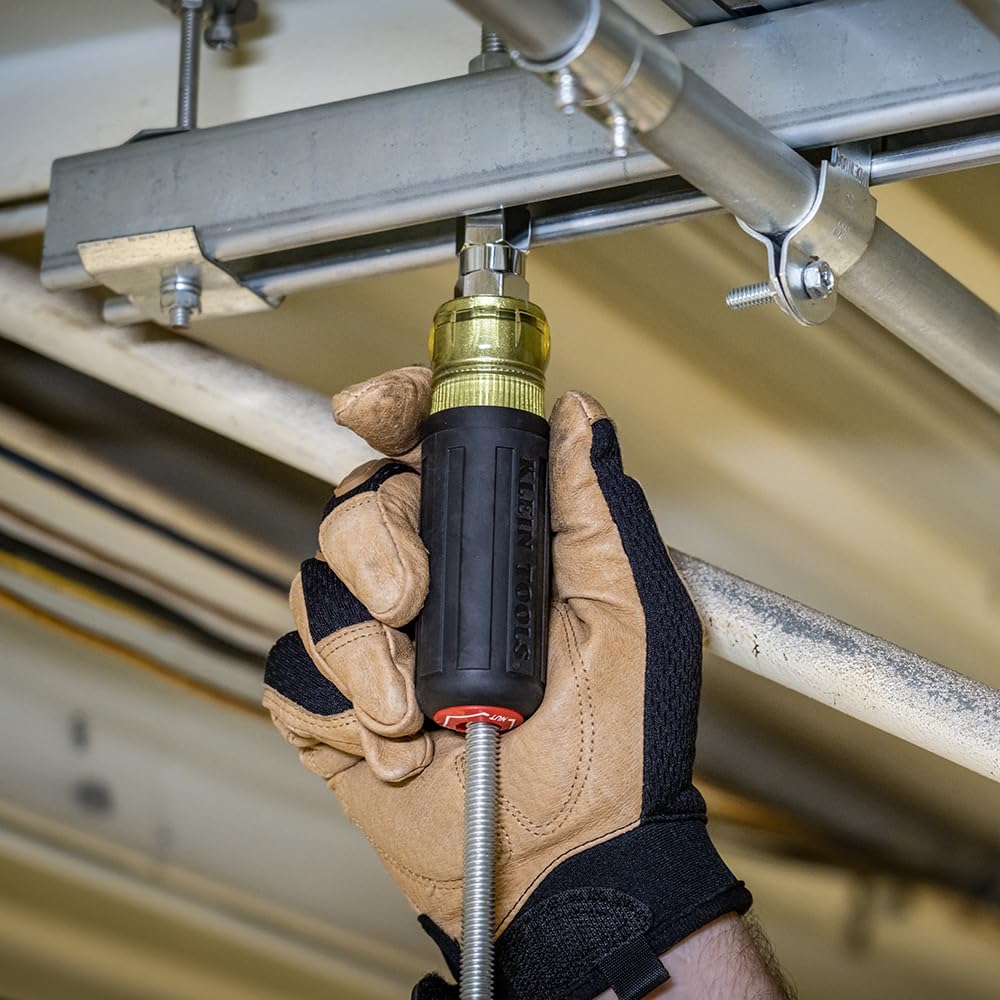 Klein Tools 328091 pass-through barrels align with threaded rod work