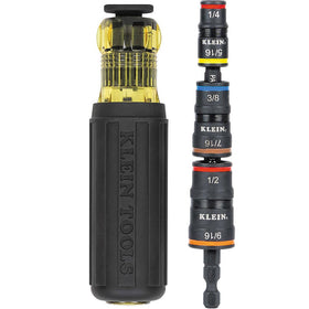 Klein Tools 32910 7-in-1 flip socket set for quick hex sizing on the job.