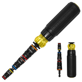 Klein Tools 32910RCHT flip socket set enables quick size changes.