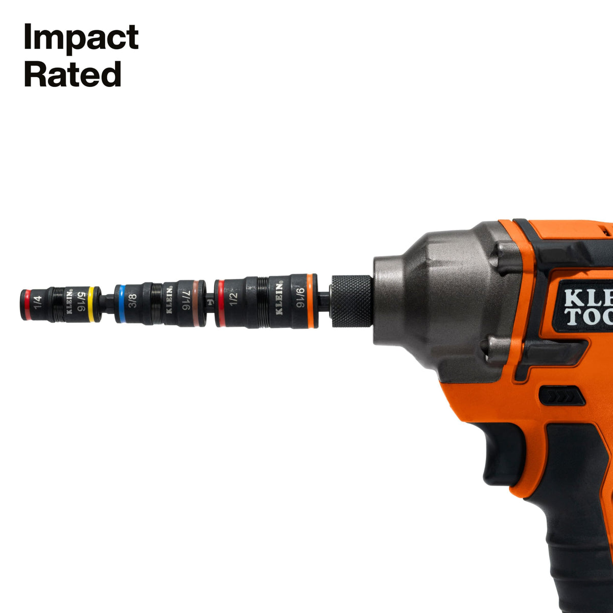 Klein Tools 32910RCHT shaft storage keeps sockets within reach.