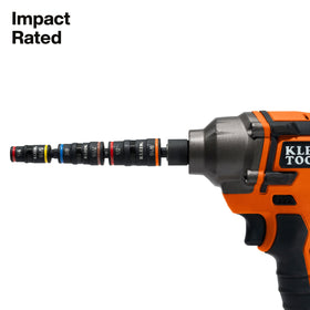 Klein Tools 32910RCHT shaft storage keeps sockets within reach.