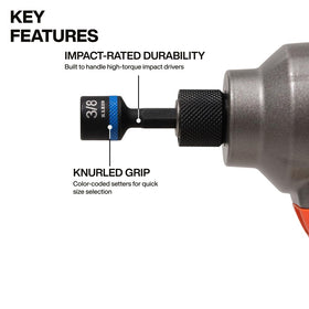 Klein Tools 32925S one-handed-drive magnetic nut driver for tight spaces.