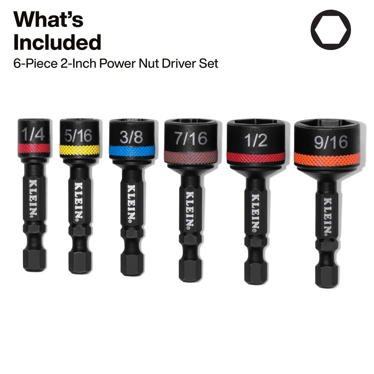 Klein Tools 32926S six SAE sizes provide low-profile access for tight spaces.