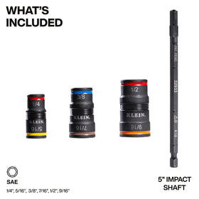 Klein Tools 32933 color-coded sizes help you identify the correct hex driver quickly