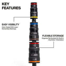 Klein Tools 32933 quick-connect shaft enables easy attachment to impact drivers