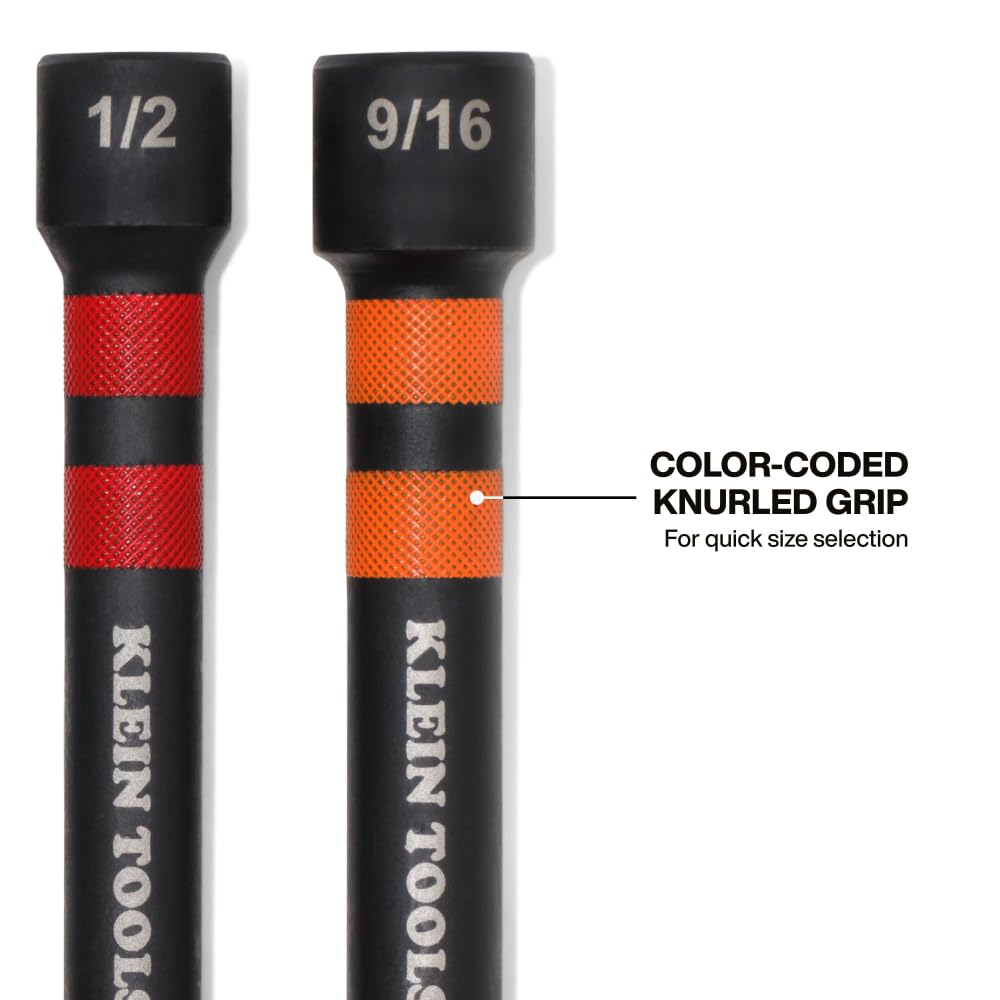 Klein Tools 32940 color-coded handles enable rapid size identification on site.