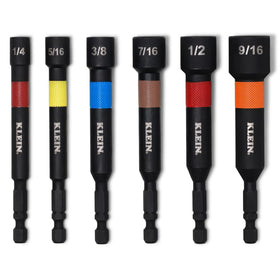 Klein Tools 32946S 4-inch power nut setter with magnetic fastener hold for one-handed driving.