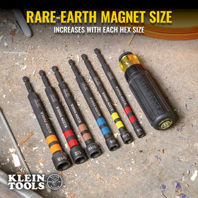 Klein Tools 32950 color-coded hex sizes speed size identification on site