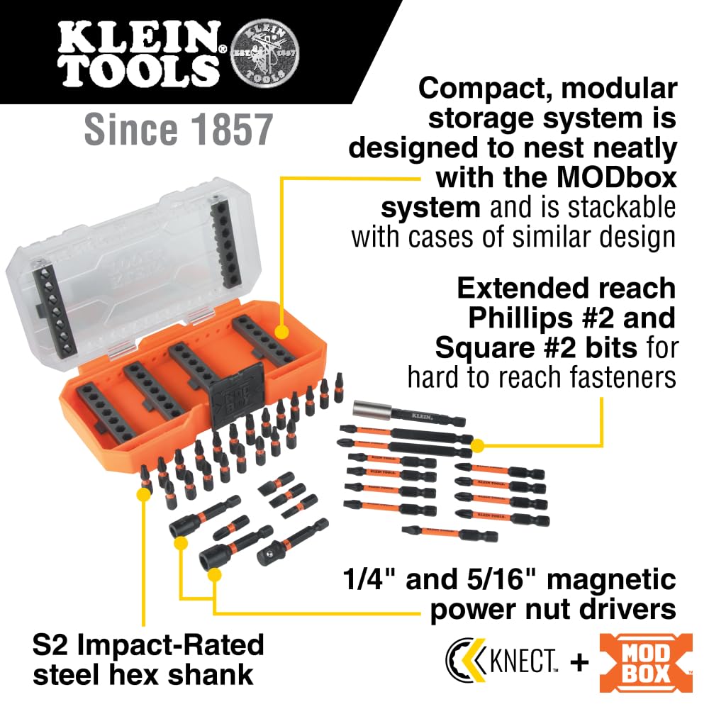 Klein Tools 33801 3-inch bit extension magnet keeps bits secure