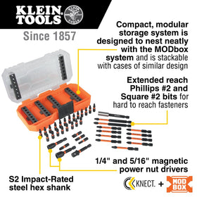 Klein Tools 33801 3-inch bit extension magnet keeps bits secure
