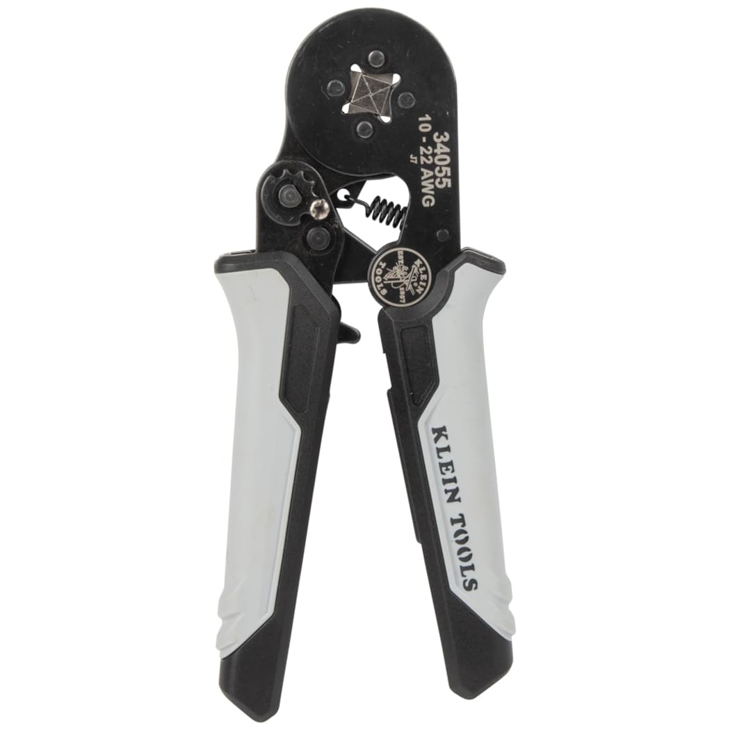 Klein Tools 34055 ferrule crimping tool square dies enabling 360-degree crimps