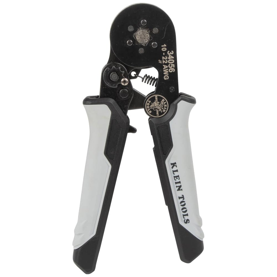 Klein Tools 34056 ferrule crimping tool with ratchet for consistent hex crimps