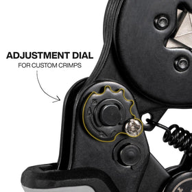 Klein Tools 34060 built-in ratchet ensures consistent crimp depth.