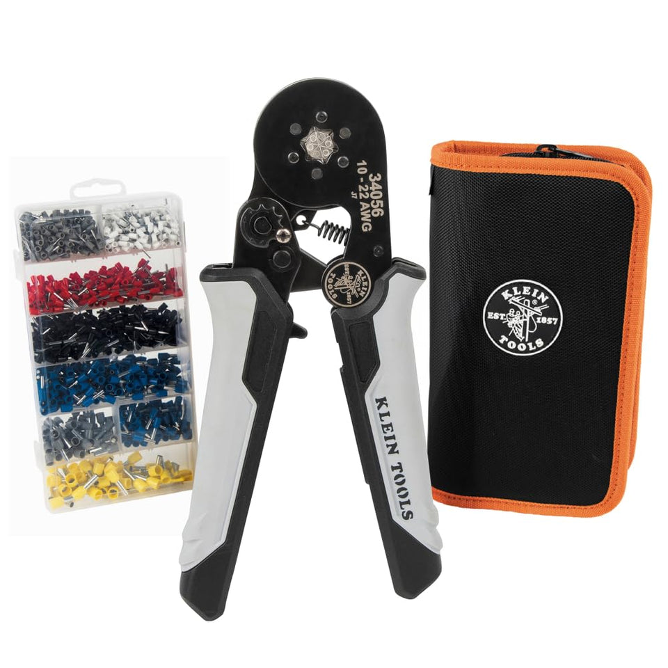 Klein Tools 34061 ratcheting hex ferrule crimper provides consistent, durable crimps