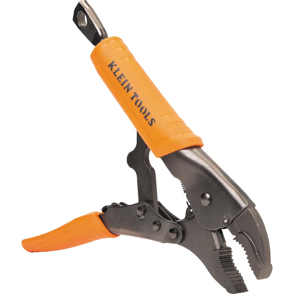 Klein Tools 38602 curved jaw locking pliers provide high torque and secure grip