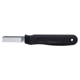 Klein Tools 44200 cable splicer knife front view shows compact design for tight cable spaces.