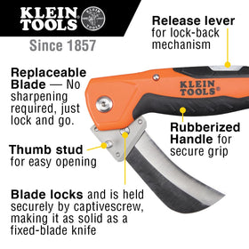 Klein Tools 44218 ergonomic handle with rubberized grip for secure control.