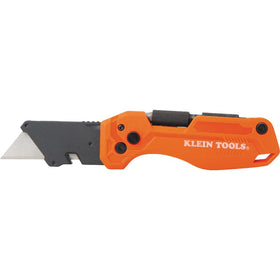 Klein Tools 44304 flickblade knife at 180 degrees for extended reach.