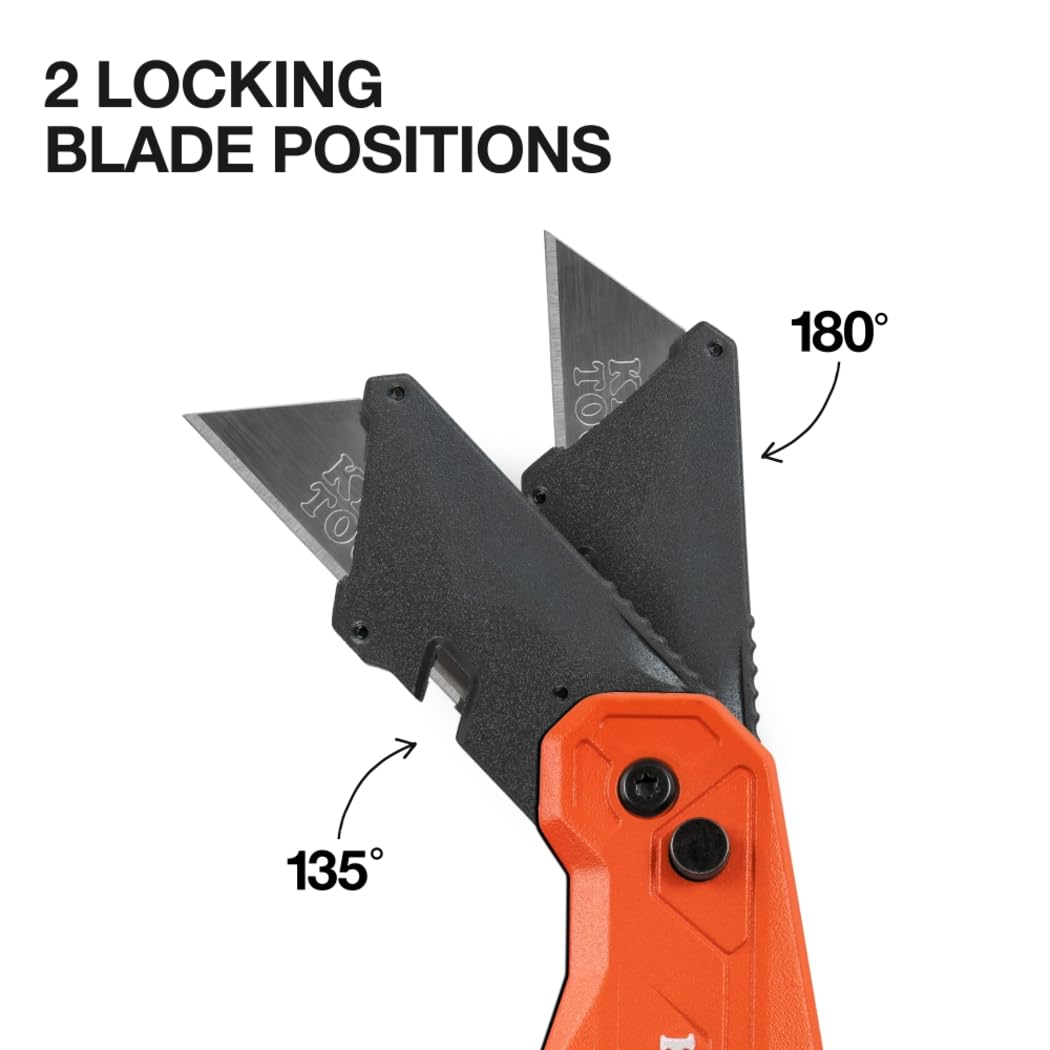 Klein Tools built-in blade storage keeps extra blades organized and within reach.