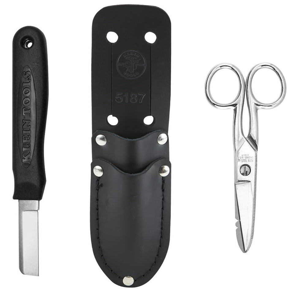 Klein Tools 46037 cable splicer knife for clean, precise cuts.