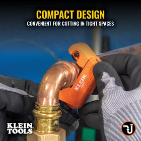 Klein Tools 50047 mini tubing cutter compact design fits cramped spaces