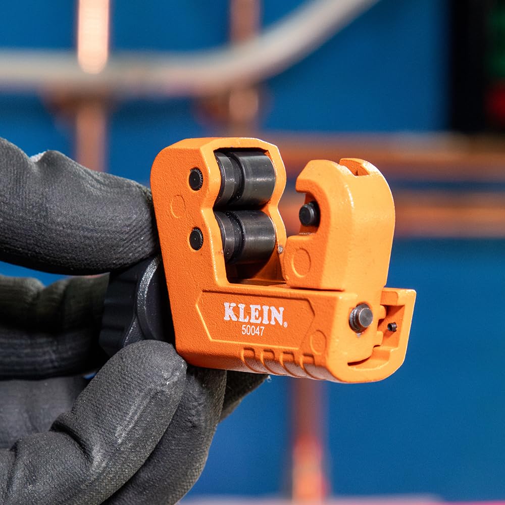 Klein Tools 50047 mini tubing cutter durable rollers for smooth cuts