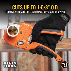 Klein Tools 50063 cuts CPVC and PEX piping with smooth, controlled cuts.