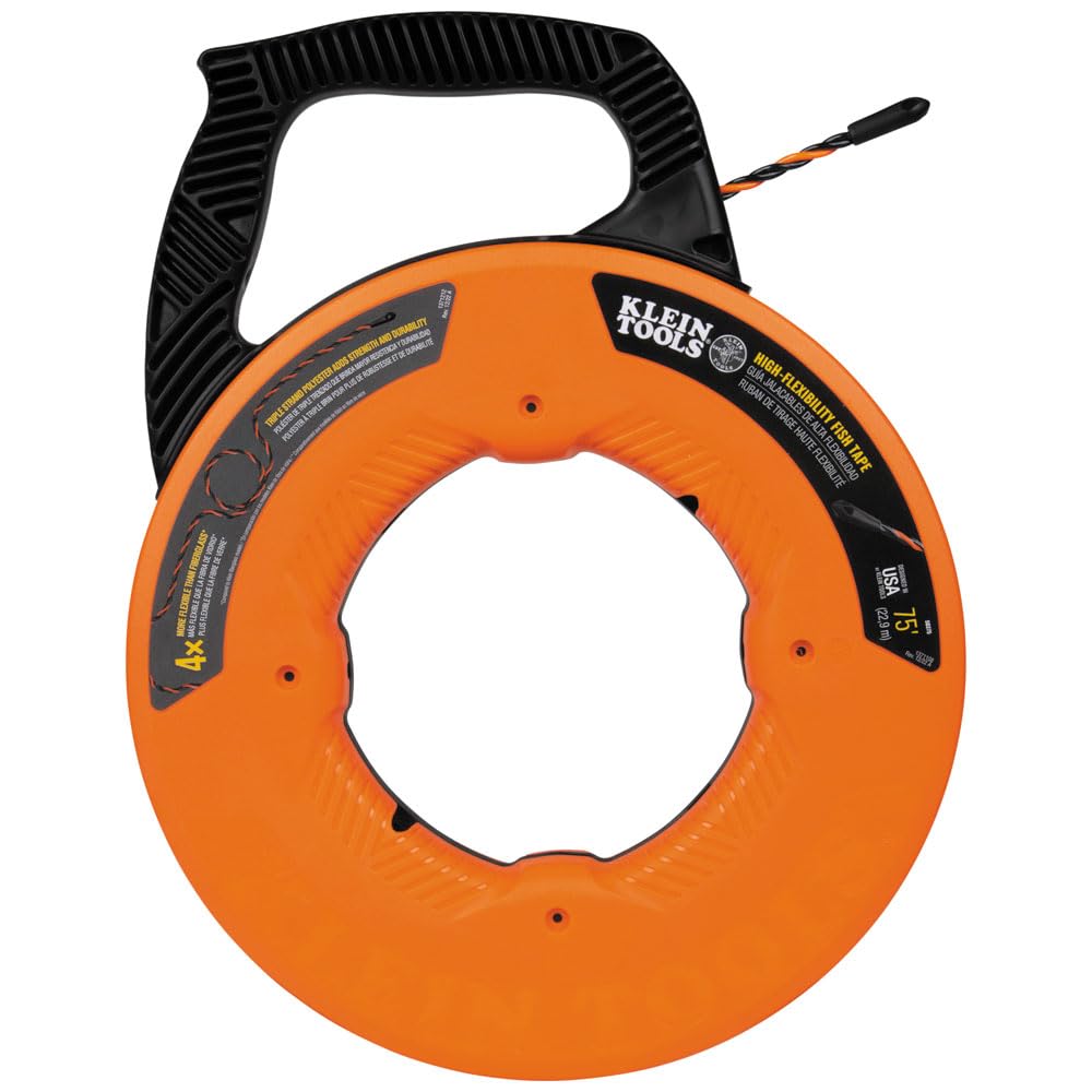Klein Tools 50375 smooth payout and retraction reduce effort during pulls.