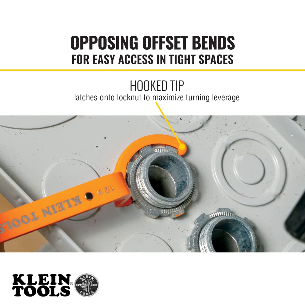 Klein Tools 50900R one-inch wrench with color-coded markings for quick sizing