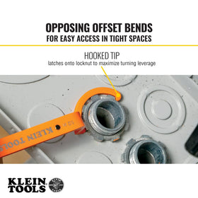 Klein Tools 50900R one-inch wrench with color-coded markings for quick sizing