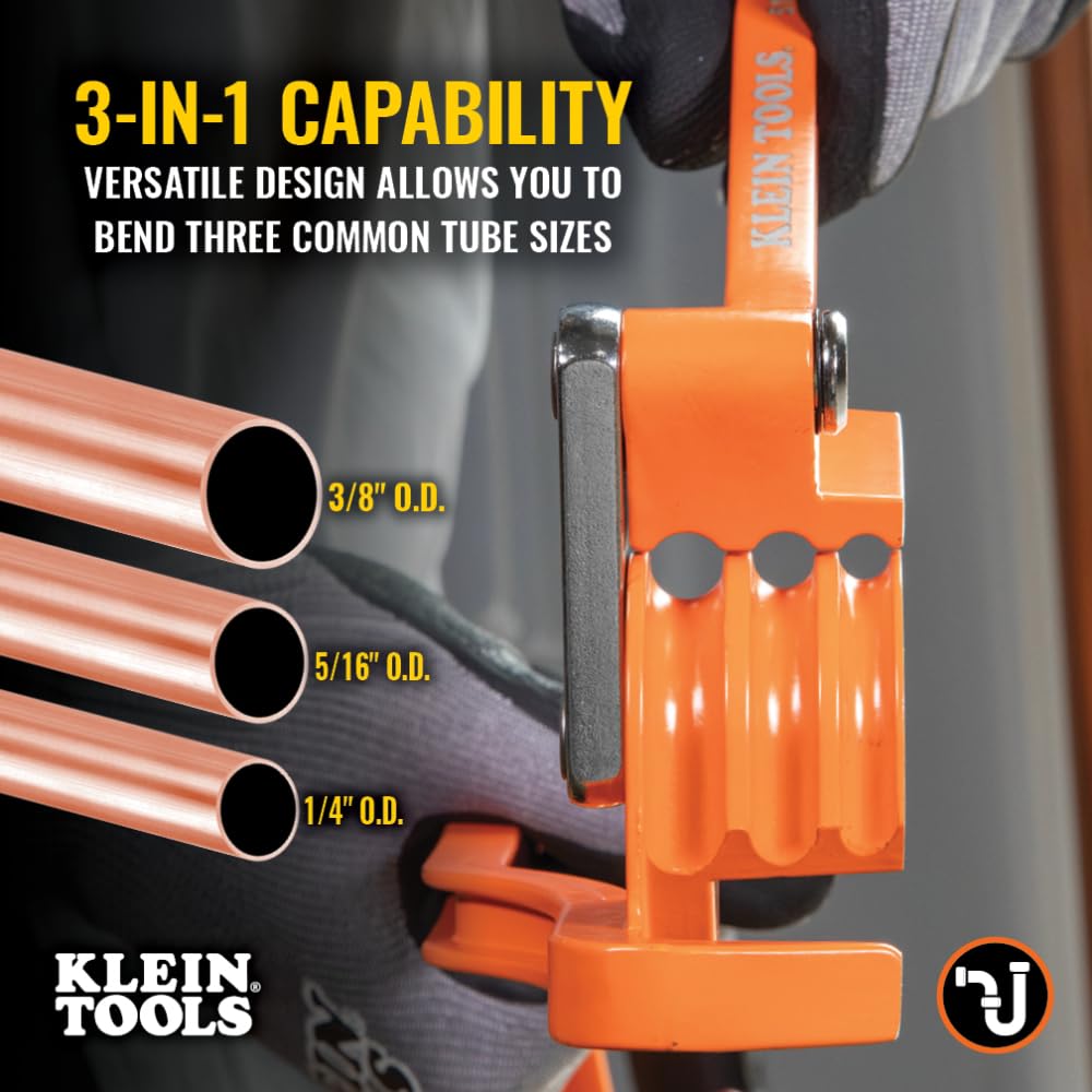 Klein Tools 51006 1/4-inch OD bend enables precise left or right-hand bends.
