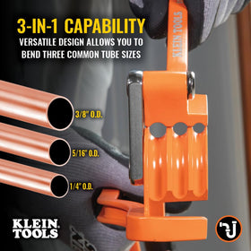 Klein Tools 51006 1/4-inch OD bend enables precise left or right-hand bends.