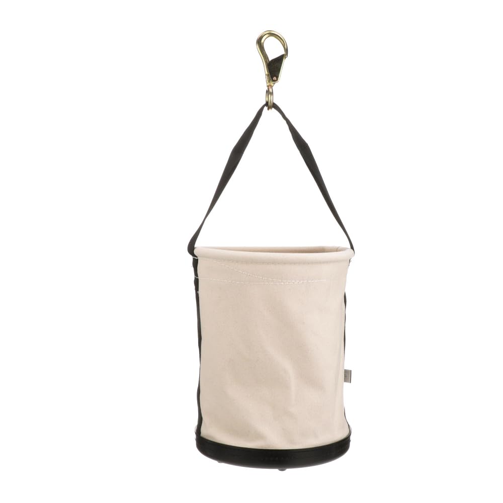 Klein Tools 5109SLR canvas bucket used for organizing tools across jobs