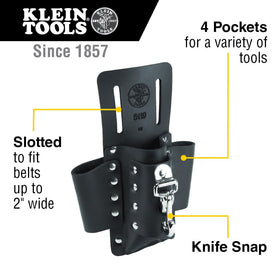 Klein Tools 5119 knife snap secures blades for safe storage.