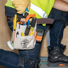 Klein Tools 5125 belt tunnel accommodates belts up to 2-1/4 inches.